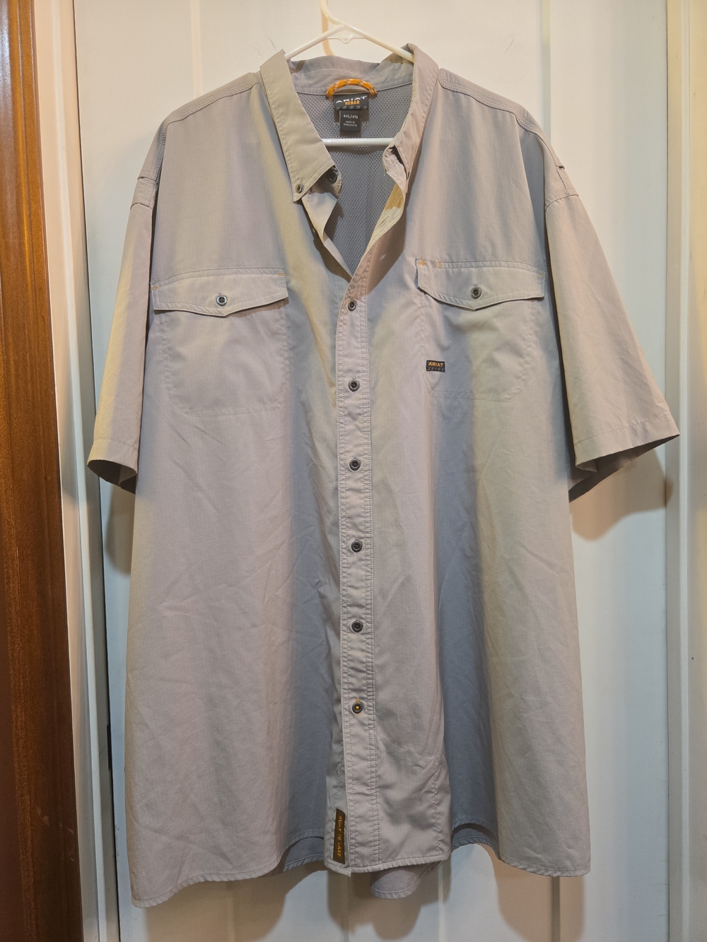 Ariat Rebar Made Tough VentTEK Durastretch SS Work Shirt Men’s Size 4XL EUC
